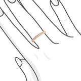 典雅珠邊鑽石線戒 - WILLS JEWELLERY