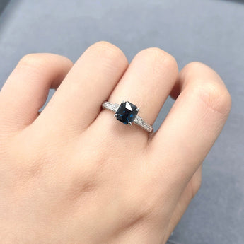 斯里蘭卡宮廷式藍尖晶戒指 - WILLS JEWELLERY