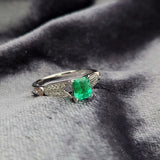 葉型戒指．銅綠色綠寶石 - WILLS JEWELLERY