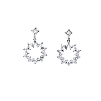 垂吊雪花圈圈耳環 - WILLS JEWELLERY