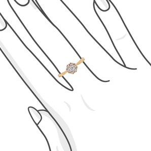 花卉造型鑽石戒指 - WILLS JEWELLERY