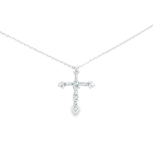 圓梯十字架鑽石吊墜 - WILLS JEWELLERY