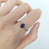 小水滴戒指 · 紫色藍寶石 - WILLS JEWELLERY