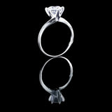 經典六爪懸浮鑲鑽石戒指款式 - WILLS JEWELLERY