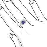 枕形坦桑石扭臂鑽石戒指 - WILLS JEWELLERY