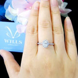 蛋形圍石鑽石戒指款式 - WILLS JEWELLERY