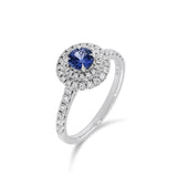 《圓 • 緣》藍寶石雙鑽戒指 - WILLS JEWELLERY