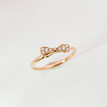 小蝴蝶結鑽石戒指 - WILLS JEWELLERY