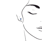 《圓 • 緣》藍寶石清鑲耳環 - WILLS JEWELLERY