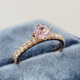 枕形粉紅色尖晶石鑽石戒指 - WILLS JEWELLERY