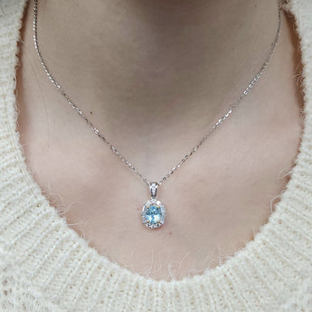 花型吊墜 · 海藍寶石 - WILLS JEWELLERY