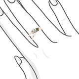 天然祖母綠切割綠黃雙色碧璽鑽石戒指 - WILLS JEWELLERY