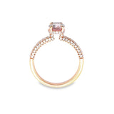 橢圓形摩根石鑽石戒指 - WILLS JEWELLERY