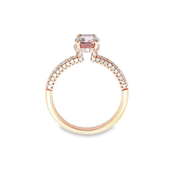 橢圓形摩根石鑽石戒指 - WILLS JEWELLERY