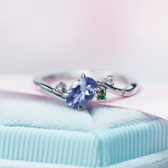 《幾何美學》坦桑石寶石戒指 - WILLS JEWELLERY