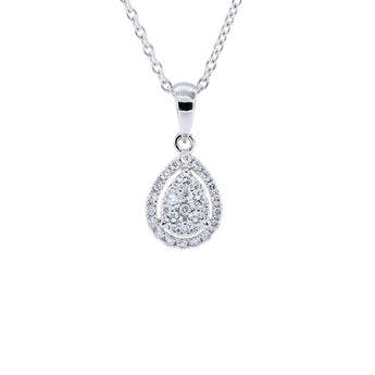 水滴梨形鑽石吊墜 - WILLS JEWELLERY