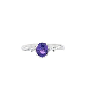 小水滴戒指 · 紫色藍寶石 - WILLS JEWELLERY