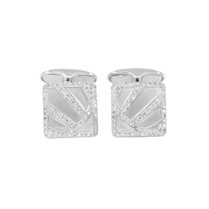 方形鑽石袖口鈕 - WILLS JEWELLERY