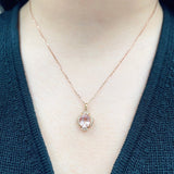 經典摩根石圍石鑽石吊墜 - WILLS JEWELLERY