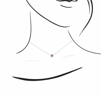 《圓 • 緣》粉紅寶石頸鏈 - WILLS JEWELLERY