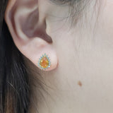 梨形黃寶石戴安娜款鑽石耳環 - WILLS JEWELLERY