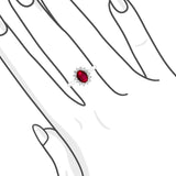 《天使 • 圍石》戴安娜橢圓紅寶石 - WILLS JEWELLERY