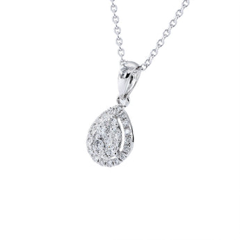 水滴梨形鑽石吊墜 - WILLS JEWELLERY