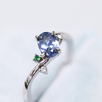 《幾何美學》坦桑石寶石戒指 - WILLS JEWELLERY