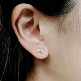 小煲呔鑽石耳環 - WILLS JEWELLERY