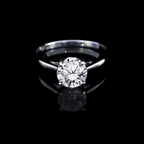 經典四爪大教堂式扁平刀肶鑽石戒指款式 - WILLS JEWELLERY