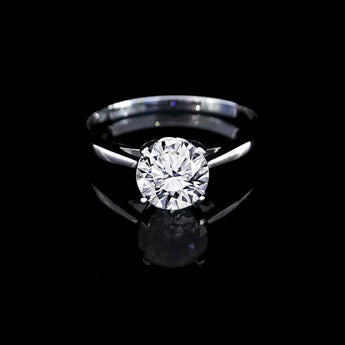 經典四爪大教堂式扁平刀肶鑽石戒指款式 - WILLS JEWELLERY