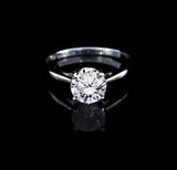 經典四爪大教堂式扁平刀肶鑽石戒指款式 - WILLS JEWELLERY