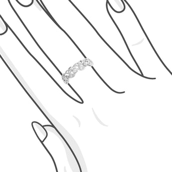 葉藤 • 鑽石珠邊雕花戒指 - WILLS JEWELLERY