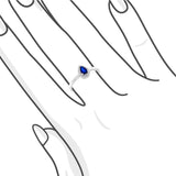 《天使 • 圍石》梨形藍寶石 - WILLS JEWELLERY