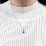 橢圓形綠寶石鑽石吊墜 - WILLS JEWELLERY