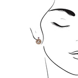 圓形摩根石鑽石耳環 - WILLS JEWELLERY