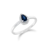 《天使 • 圍石》梨形藍寶石 - WILLS JEWELLERY