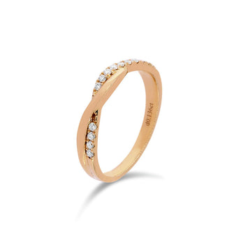 鑽石扭紋線戒 - WILLS JEWELLERY