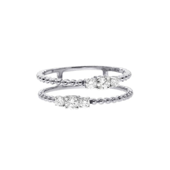 二重奏鑽石線戒 - WILLS JEWELLERY