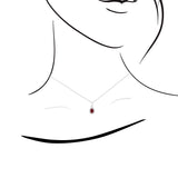 梨形紅寶石鑽石吊墜 - WILLS JEWELLERY