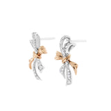 雙色絲帶鑽石耳環 - WILLS JEWELLERY