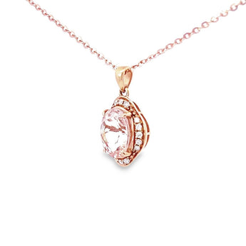 經典摩根石圍石鑽石吊墜 - WILLS JEWELLERY