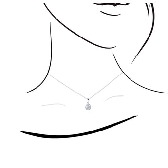 水滴梨形鑽石吊墜 - WILLS JEWELLERY