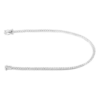 現代圓形鑽石白金手鏈 - WILLS JEWELLERY