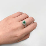 《圓 • 緣》綠寶石雙鑽戒指 - WILLS JEWELLERY