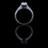 經典四爪弧形鏡底刀肶鑽石戒指款式 - WILLS JEWELLERY