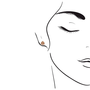 浪漫玫瑰造型鑽石耳環 - WILLS JEWELLERY