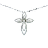 雙馬眼十字架鑽石吊墜 - WILLS JEWELLERY