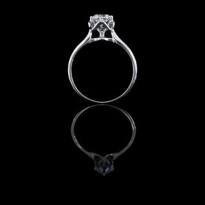 經典四爪花樣大教堂式刀肶鑽石戒指款式 - WILLS JEWELLERY