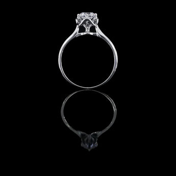 經典四爪花樣大教堂式刀肶鑽石戒指款式 - WILLS JEWELLERY